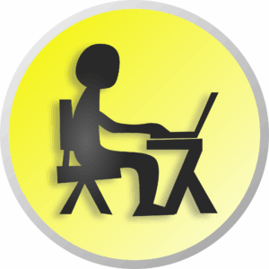 Illustration comparant une posture assise correcte et incorrecte au poste de travail.