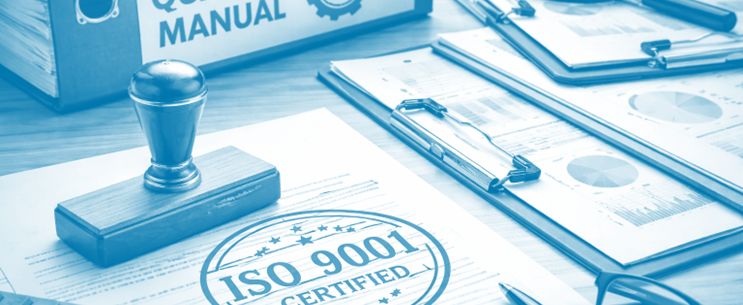 "Illustration du management de la qualité selon la norme ISO 9001 avec des processus et indicateurs."